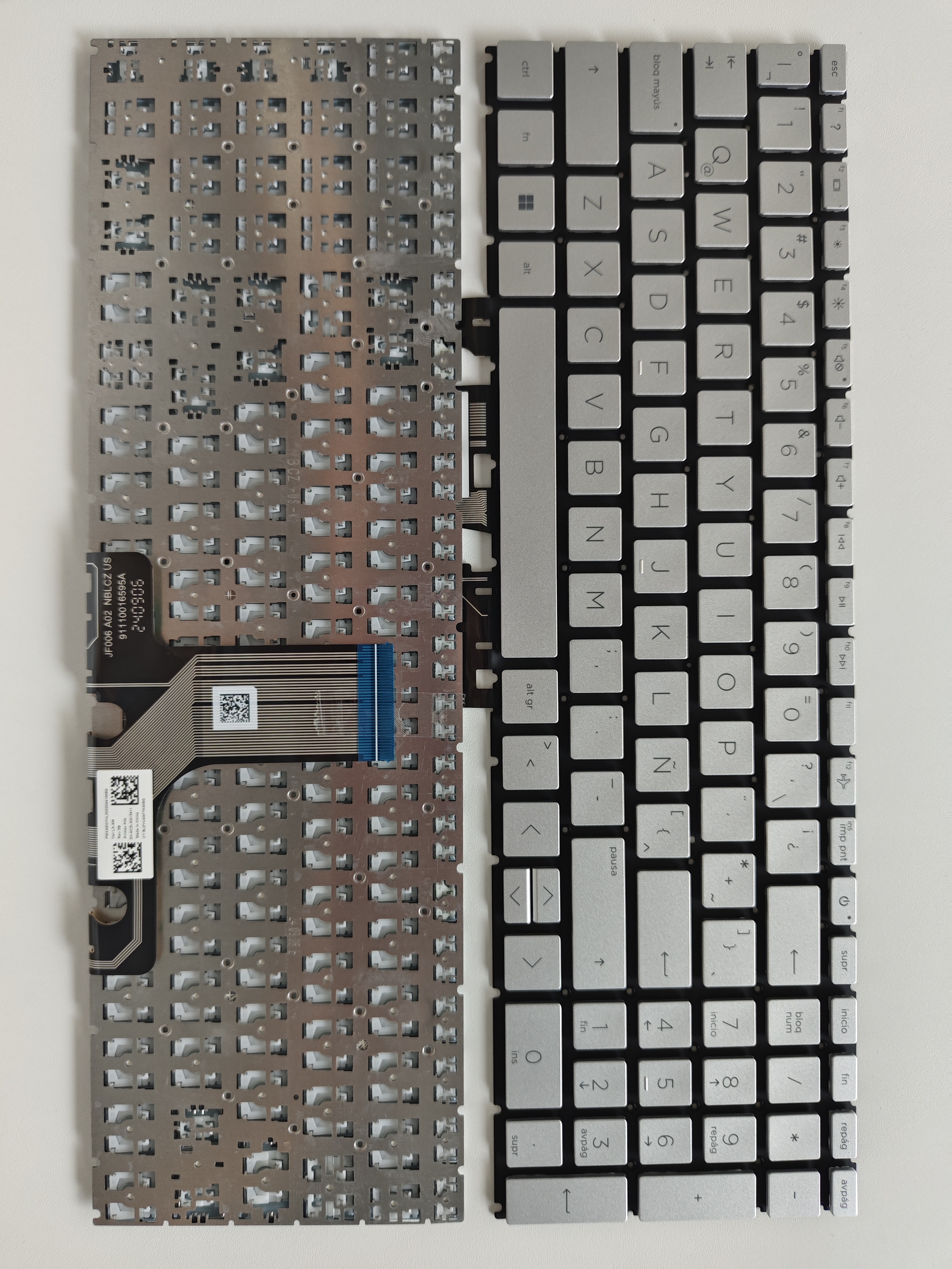 Picture of New Replacement Laptop Keyboard For HP 15-EG/15-EH small carriage return/15-ER/15M-EH/17-CN/17-CP SILVER LA Layout